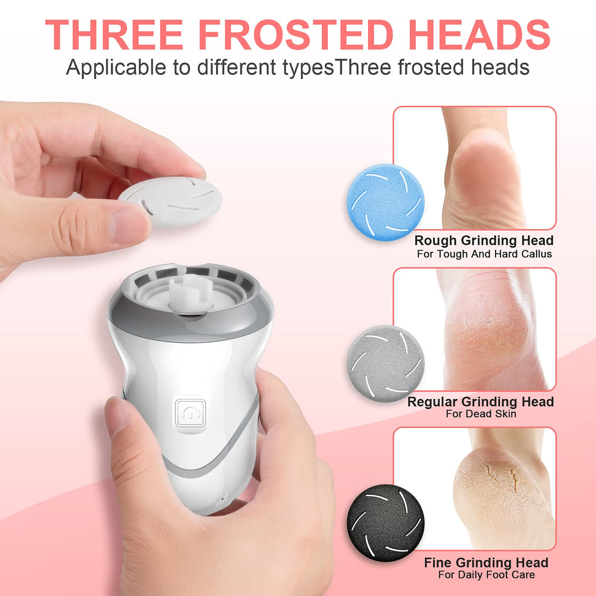 HQISTAR foot file two-speed unit showing adjustable grinding levels.