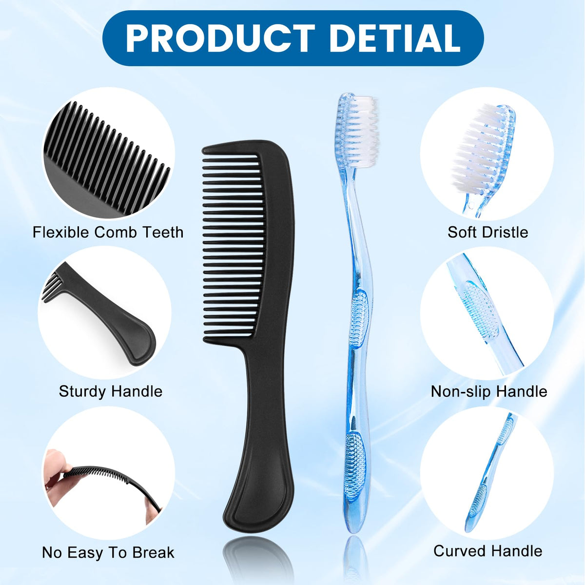 HQSLsund travel comb for easy detangling on the road.