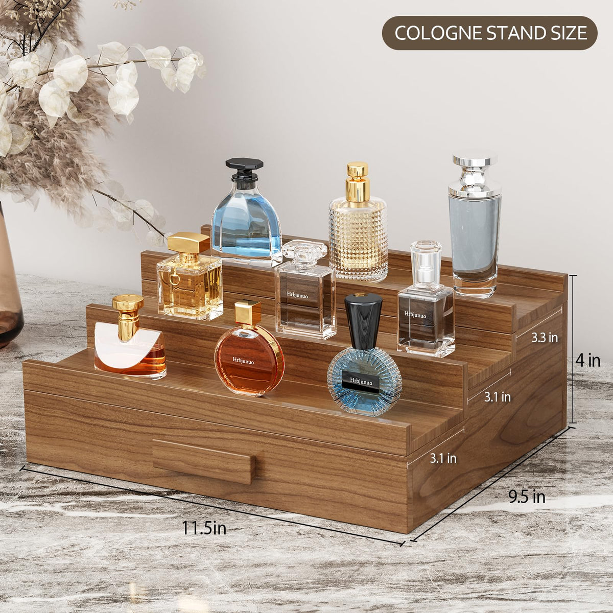 Hrbjunuo compact design fits vanities, dressers, and nightstands.