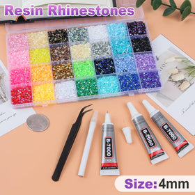 HRLbrc 15,000 pieces of 4mm rhinestones add vibrant color to DIY projects.