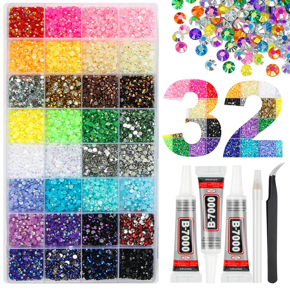HRLbrc 18000 4mm multicolor rhinestones sparkle for dazzling DIY projects