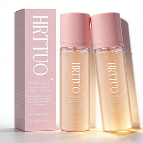 HRTTUO SPF setting spray for face and body delivers sheer glow and protection for daily wear.