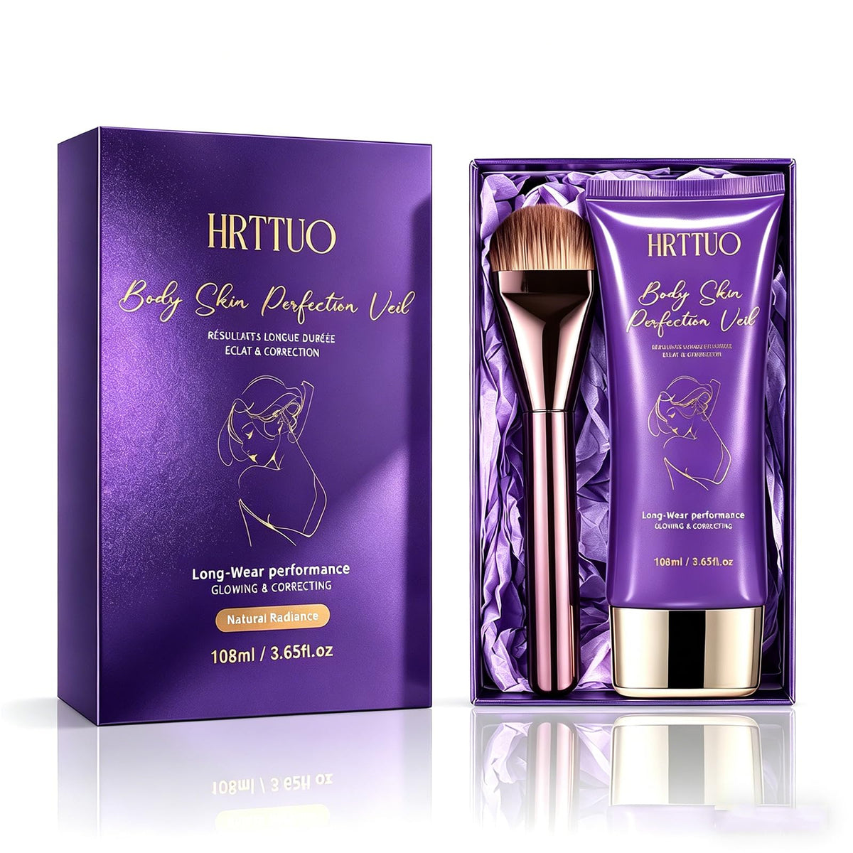 HRTTUO Body Coverage Perfector with Brush – brush application for smooth coverage.