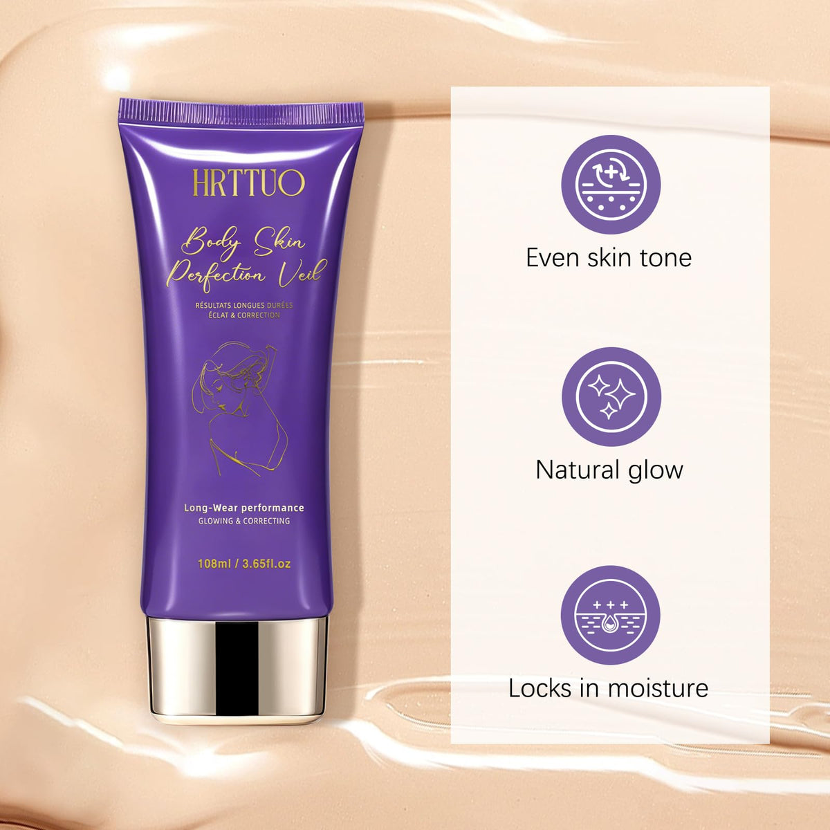 HRTTUO Natural Finish – skin-like texture for a radiant, makeup-free feel.