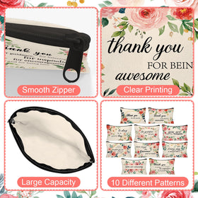 HSDSH makeup bag zipper close-up highlighting smooth opening and secure storage.