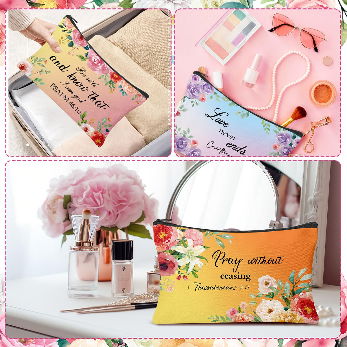 HSDSH multiuse cosmetic pouch suitable as a pencil case or organizer.