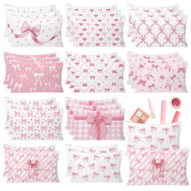 HSDSH pink bow makeup bag pattern 1 for travel organization.