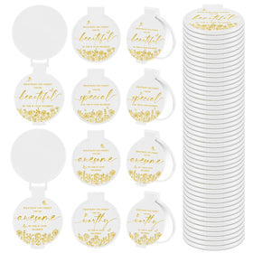 HSDSH round pocket mirror for on-the-go touch-ups