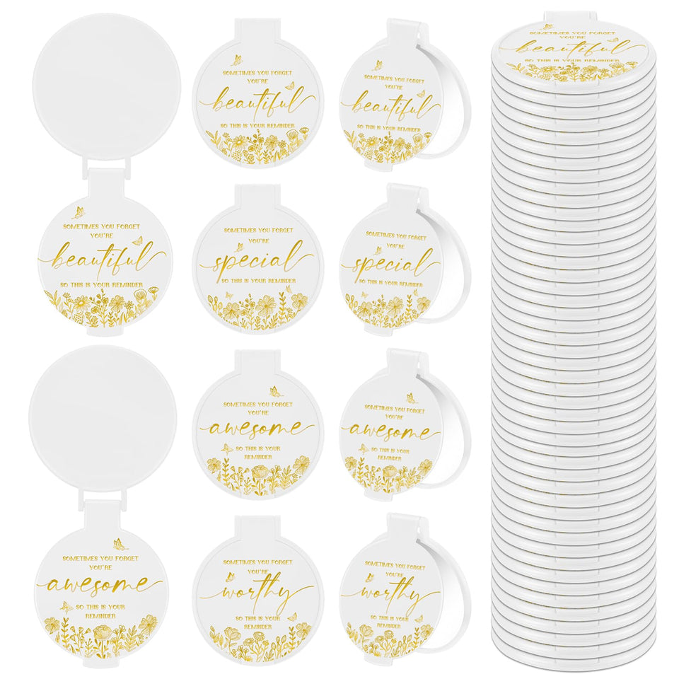 HSDSH round pocket mirror for on-the-go touch-ups