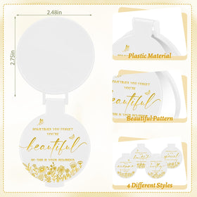 HSDSH two-way folding mirror for hands-free makeup checks