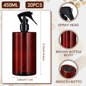 Hsei amber spray bottle 16oz cap close-up showing leakproof sprayer