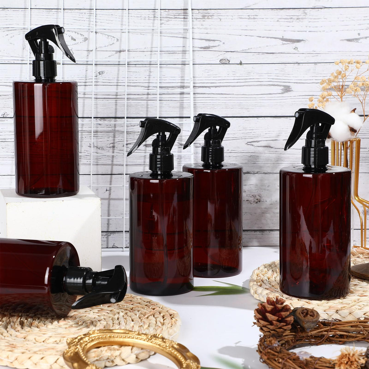 Hsei 16 oz amber bottle leakproof design ideal for cleaning solutions