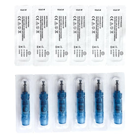 HSENBK 12pcs pack derma roller cartridges, compact packaging for easy storage.