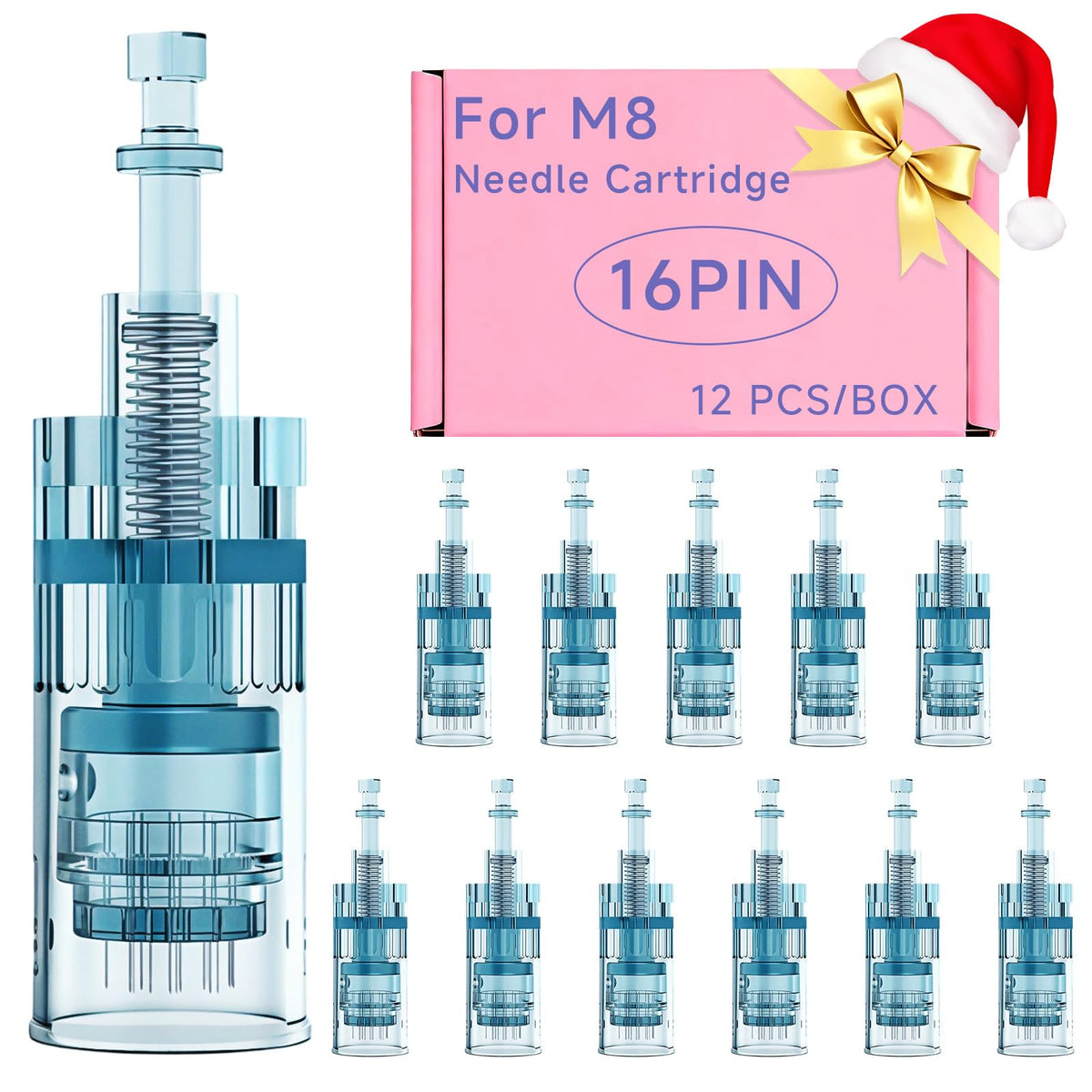 HSENBK 16-pin Dr Pen M8 cartridge 0.25mm ready for hygienic single-use sessions