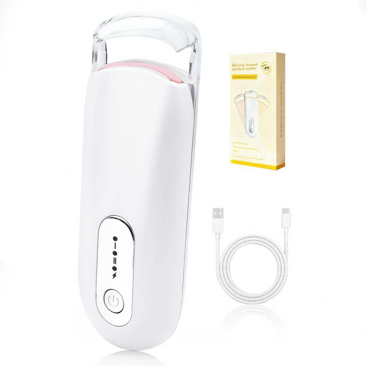 Hsenowi heated eyelash curler on table for everyday use.