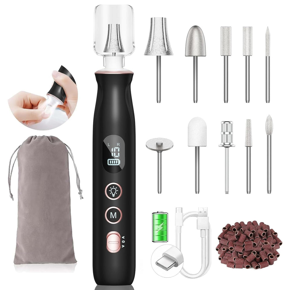 HSKAI Electric Nail File Drill with LCD display for precise shaping