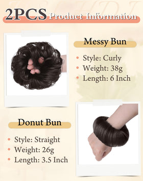 HSLHDI donut updo small 3.5-inch for refined, rounded hairstyle