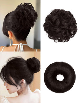 HSLHDI messy bun large 6-inch for voluminous casual looks and everyday wear