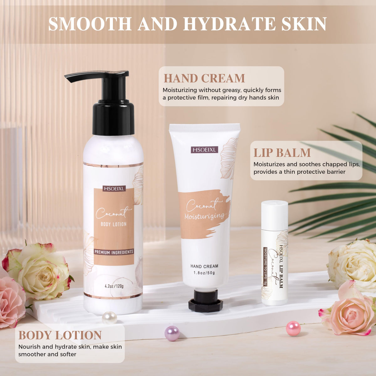 HSOEIXL body scrub exfoliates to reveal brighter, softer skin.