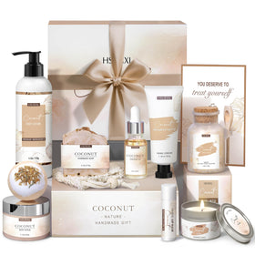 HSOEIXL coconut spa gift box 12pcs for at-home pampering and relaxation.