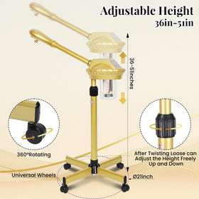 HSONBIUTY 360-degree rotating nozzle ensures even steam coverage.