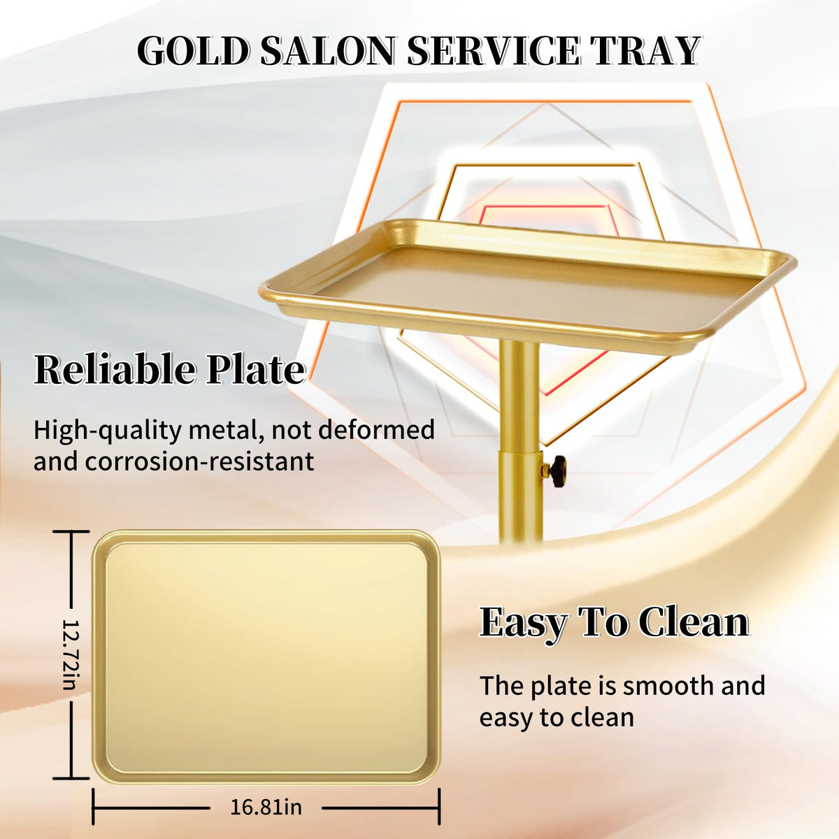 HSONBIUTY adjustable-height hair tray with knob for ergonomic setup