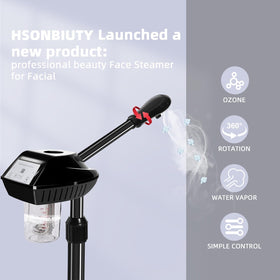 HSONBIUTY steamer features a 360° rotatable nozzle for full-face coverage