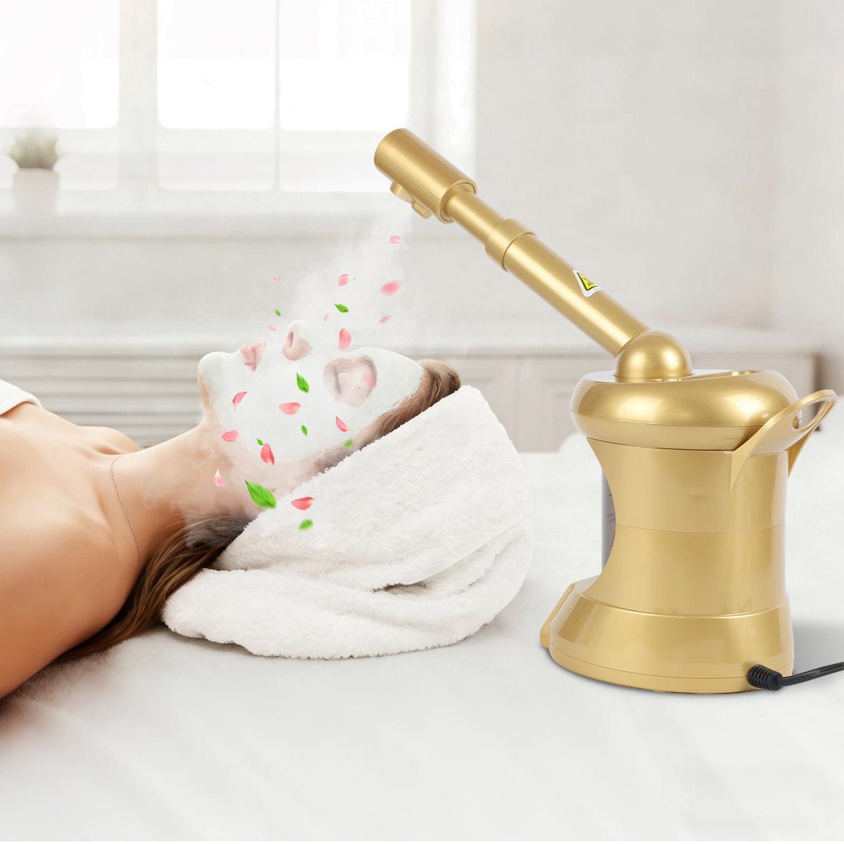 HSONBIUTY home spa steamer fits compact vanity.