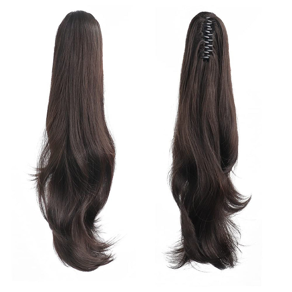HSPJHTM Ponytail Extension clipped on for quick, secure styling.