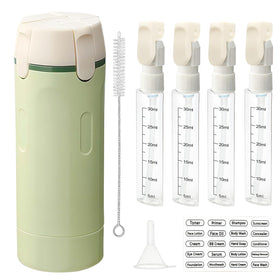 HSXCCL 4-in-1 travel dispenser set seen together for compact travel