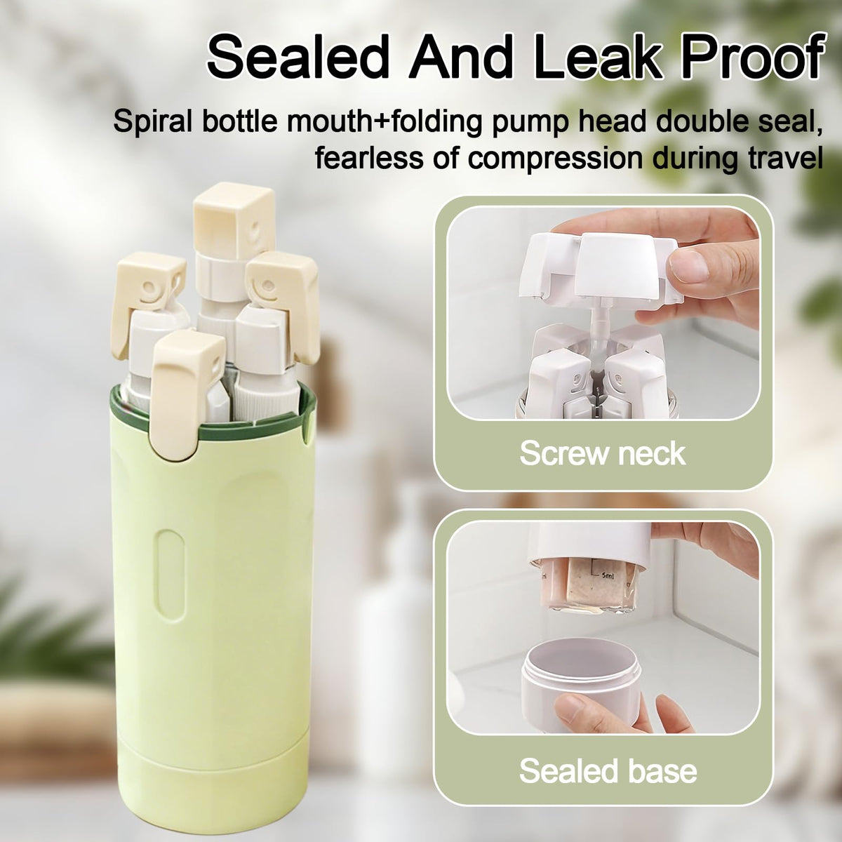 Simple steps to assemble and fill HSXCCL travel bottles
