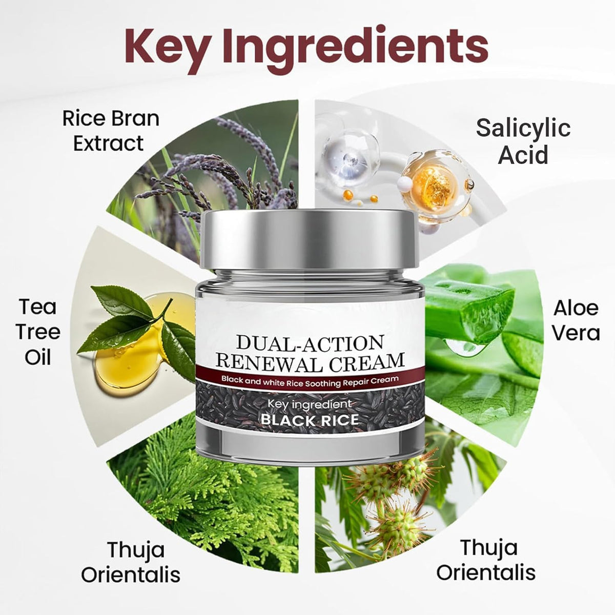 HTKINMI black rice extract nourishes and revitalizes the skin.