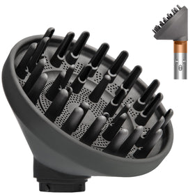 HTKMOS Dyson Airwrap diffuser attachment closeup enhances curl definition.