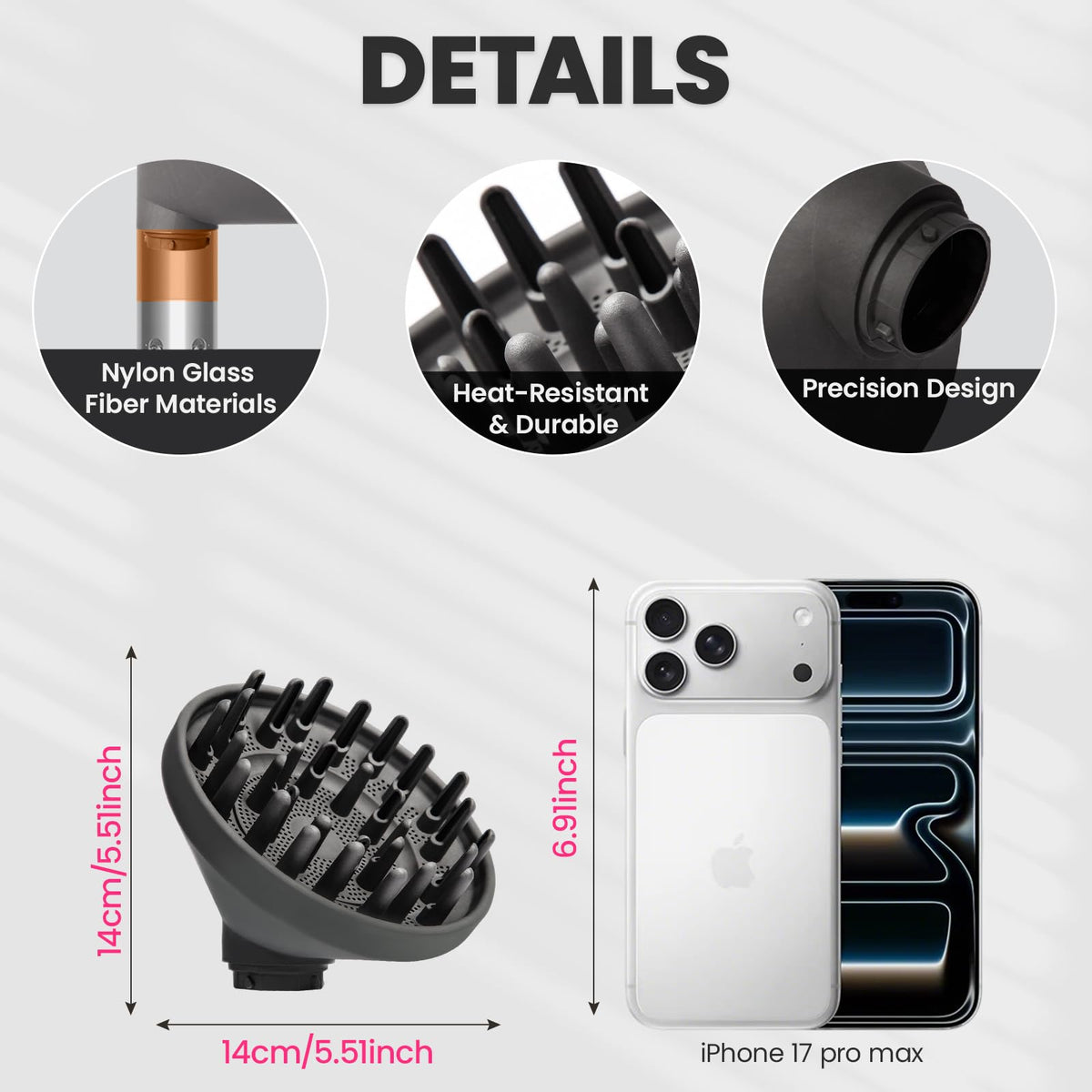 HTKMOS durable design supports long-lasting Dyson Airwrap use.