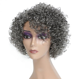 HUA grey glueless wig ombre blend for natural look