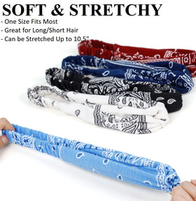 Huachi paisley print headband adds color and versatile flair to outfits.