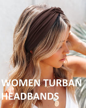 Huachi Boho knotted headband in ash gray, versatile for casual and professional looks.