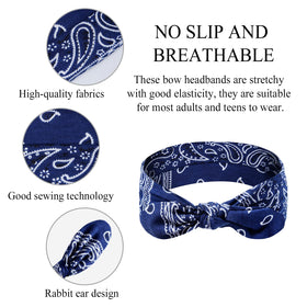 Huachi elastic headband with adjustable stretch fits teen to adult head shapes