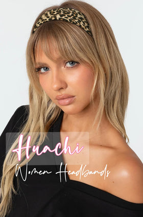Model wearing Huachi headbands during workout demonstrates non-slip grip