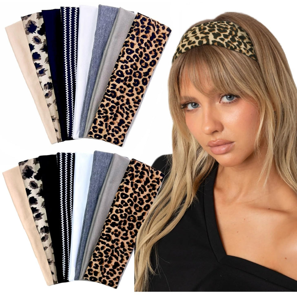 Huachi headbands non-slip 16-pack in variety colors for daily wear