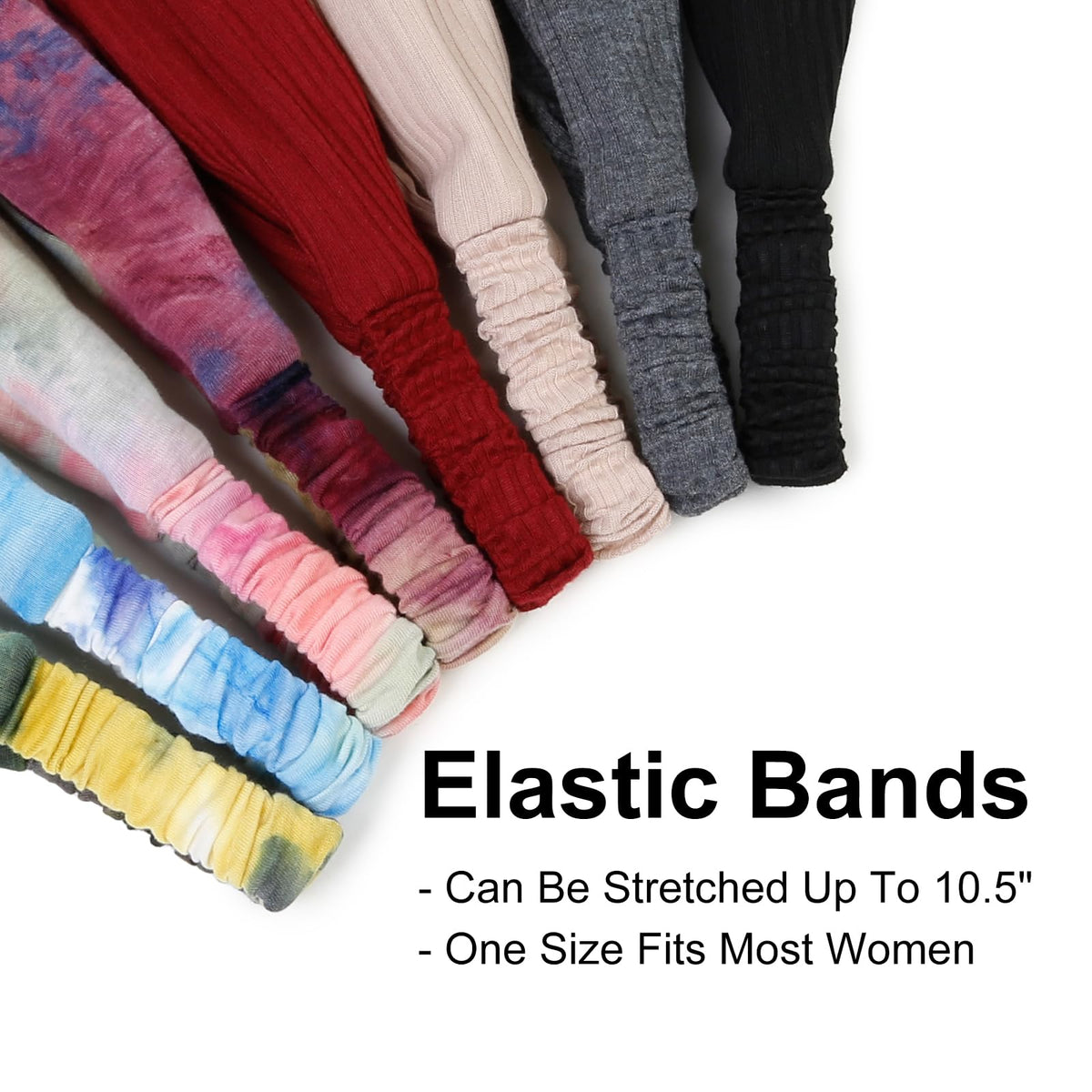 Huachi soft elastic turban headwrap shown for all-day comfort