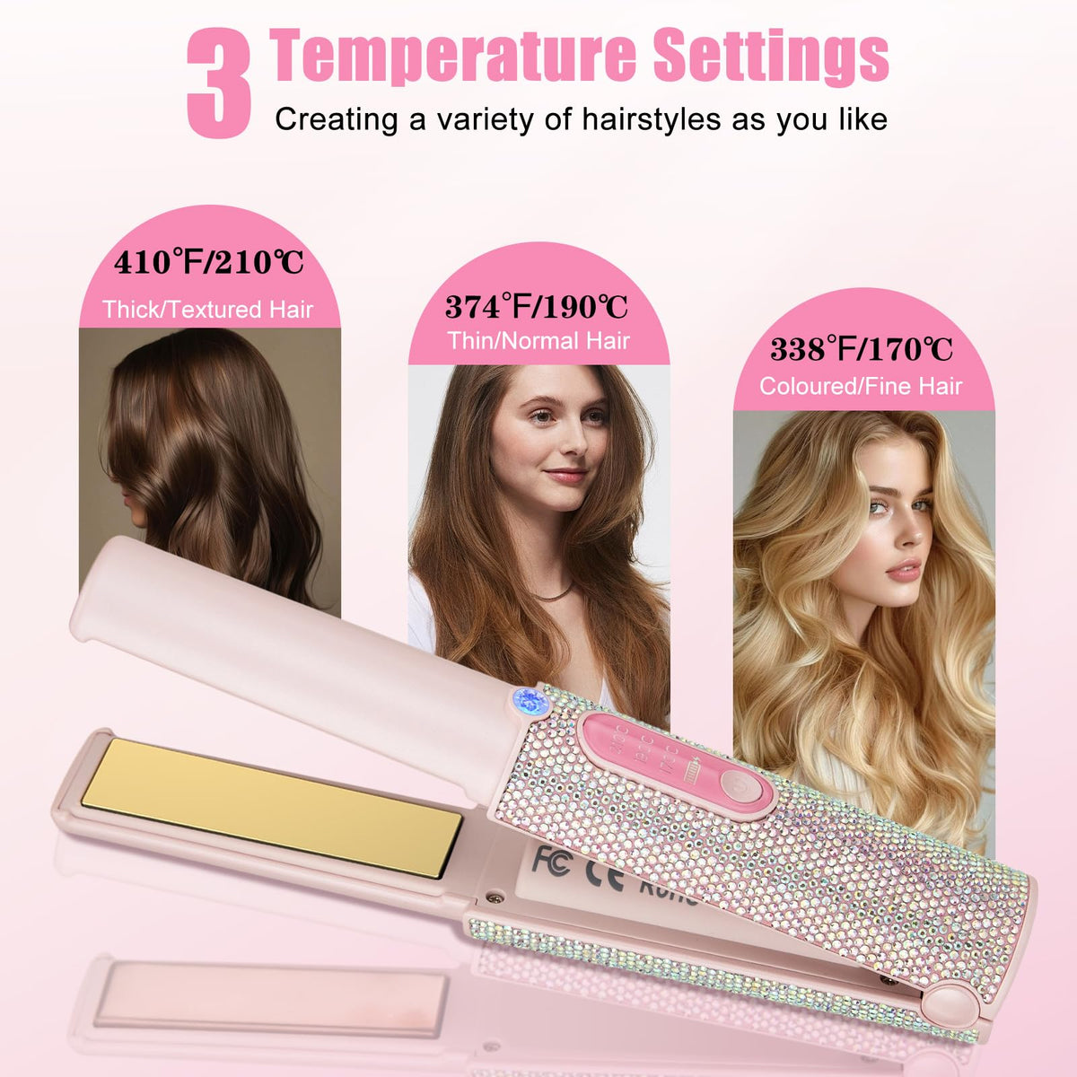 Huajun LCD with three temperature modes for versatile styling