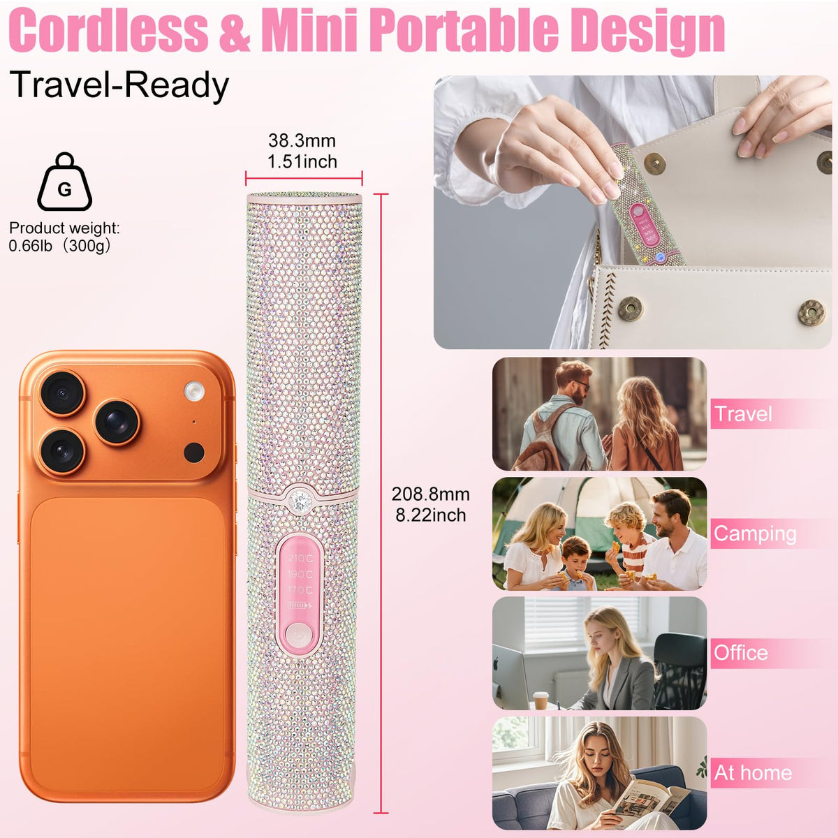 Huajun travel-friendly size fits purses and carry-ons