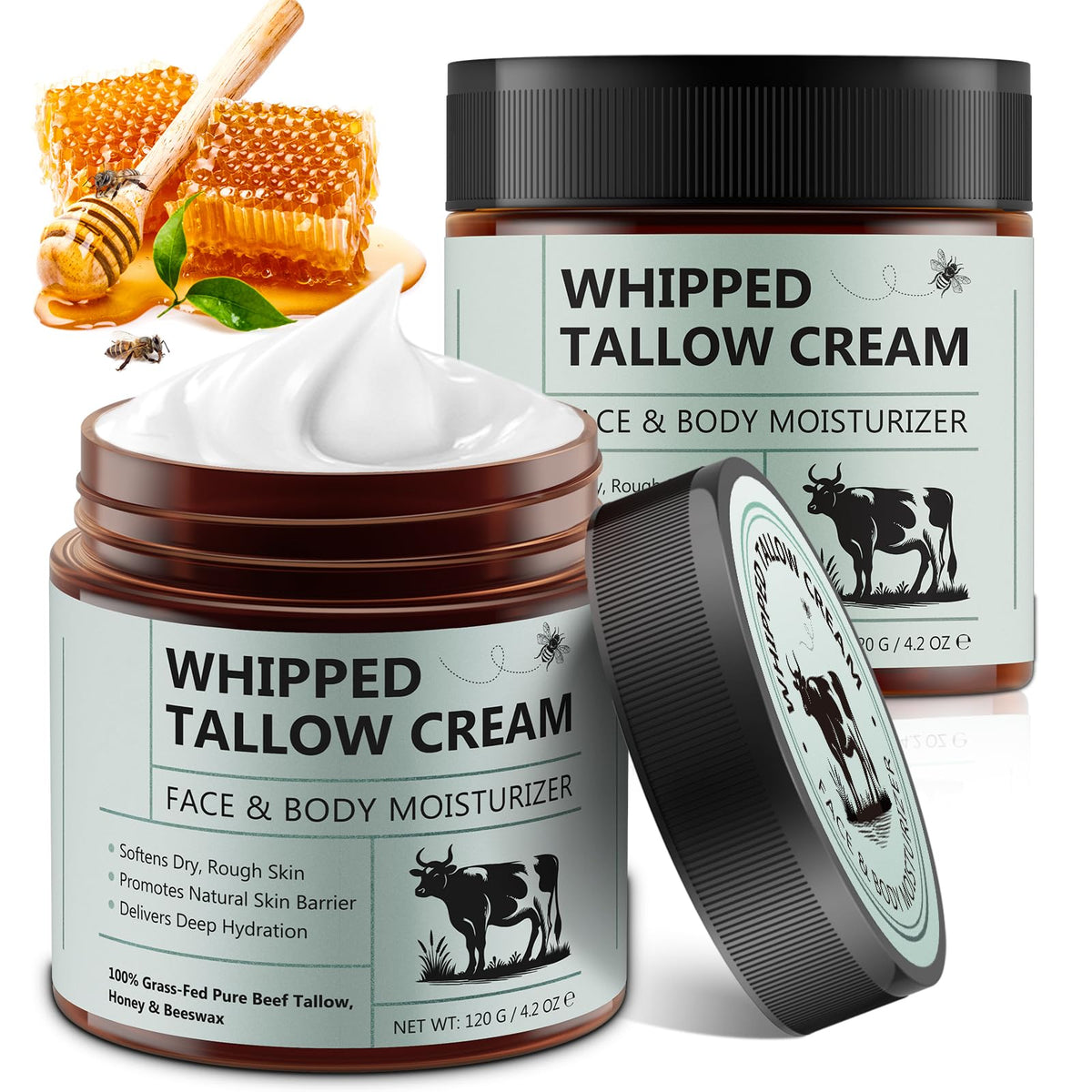HUALIJIA Beef Tallow Face Balm bottle for daily hydration