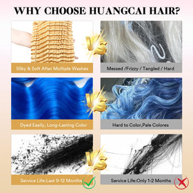 HUANGCAI 613 lace-front wig, 13x6 HD lace, seamless blend.