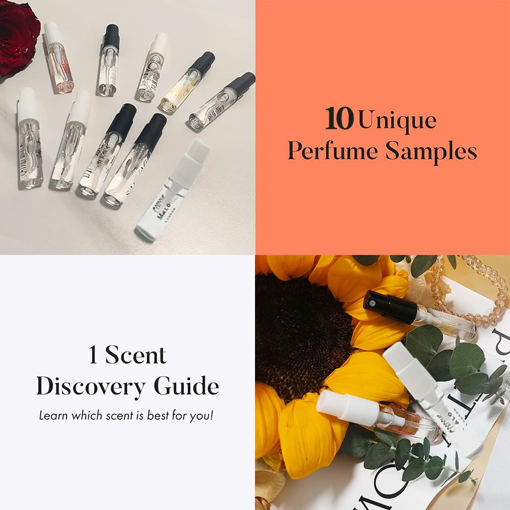 Huatsing Sufeasdf fragrance sample vials travel kit for trial before purchase.