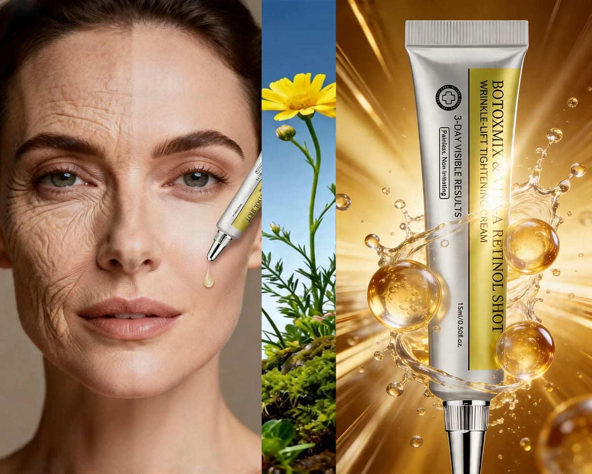 HUAWOHOM Natural Collagen Lifting Serum dropper delivering deep hydration