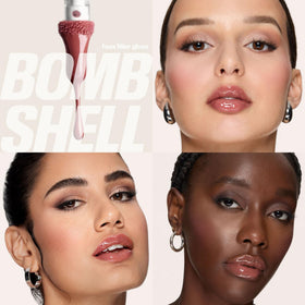 Huda Holiday kit packaging shows compact travel-size lip duo.