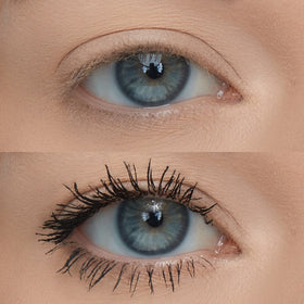 Huda Legit Lashes dual-ended swatch demonstrates two-in-one benefits.