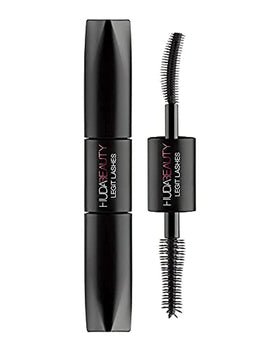 Huda Legit Lashes volume bottle delivering plush fullness on lashes.